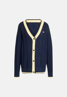 ADIDAS ORIGINALS Cardigan in maglia a trecce, color navy da donna KT1859 . ADIDAS ORIGINALS 