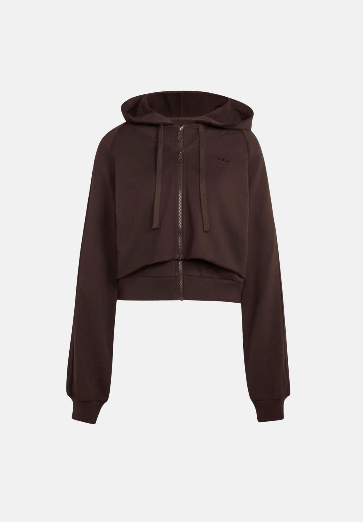 ADIDAS ORIGINALS Felpa con zip SST DOUBLE FRONT auco-marrone da donna con doppio pannello frontale KT1922 . ADIDAS ORIGINALS 