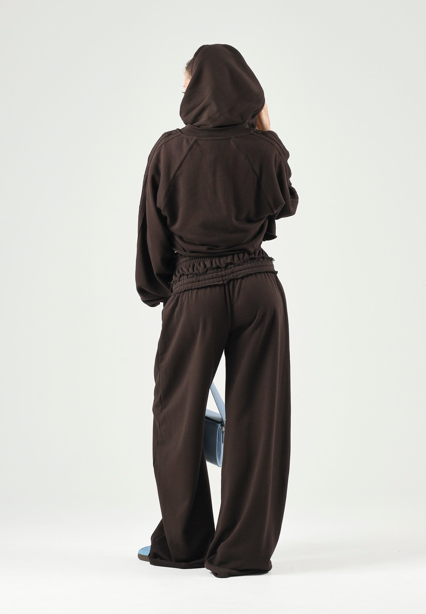 ADIDAS ORIGINALS Felpa SST DOUBLE FRONT auco-marrone da donna con doppio pannello frontale KT1922 . ADIDAS ORIGINALS 