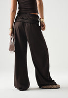 ADIDAS ORIGINALS Pantaloni WIDE LEG auora coffee-marrone cioccolato da donna <BR/> KT1934 . ADIDAS ORIGINALS 