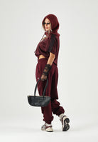 ADIDAS ORIGINALS Pantaloni ESSENTIALS LOOSE FLEECE marron-bordeaux, da donna<BR/> KT2265 . ADIDAS ORIGINALS 