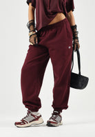 ADIDAS ORIGINALS Pantaloni ESSENTIALS LOOSE FLEECE marron-bordeaux, da donna<BR/> KT2265 . ADIDAS ORIGINALS 
