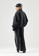 ADIDAS ORIGINALS Giubbotto di jeans denim-nero per uomo e donna con iconiche 3-stripes<BR/> KT4233 . ADIDAS ORIGINALS 