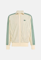ADIDAS ORIGINALS Felpa FIREBIRD PINSTRIPES warm vaniglia beige da uomo con righe a contrasto KT4299 . ADIDAS ORIGINALS 