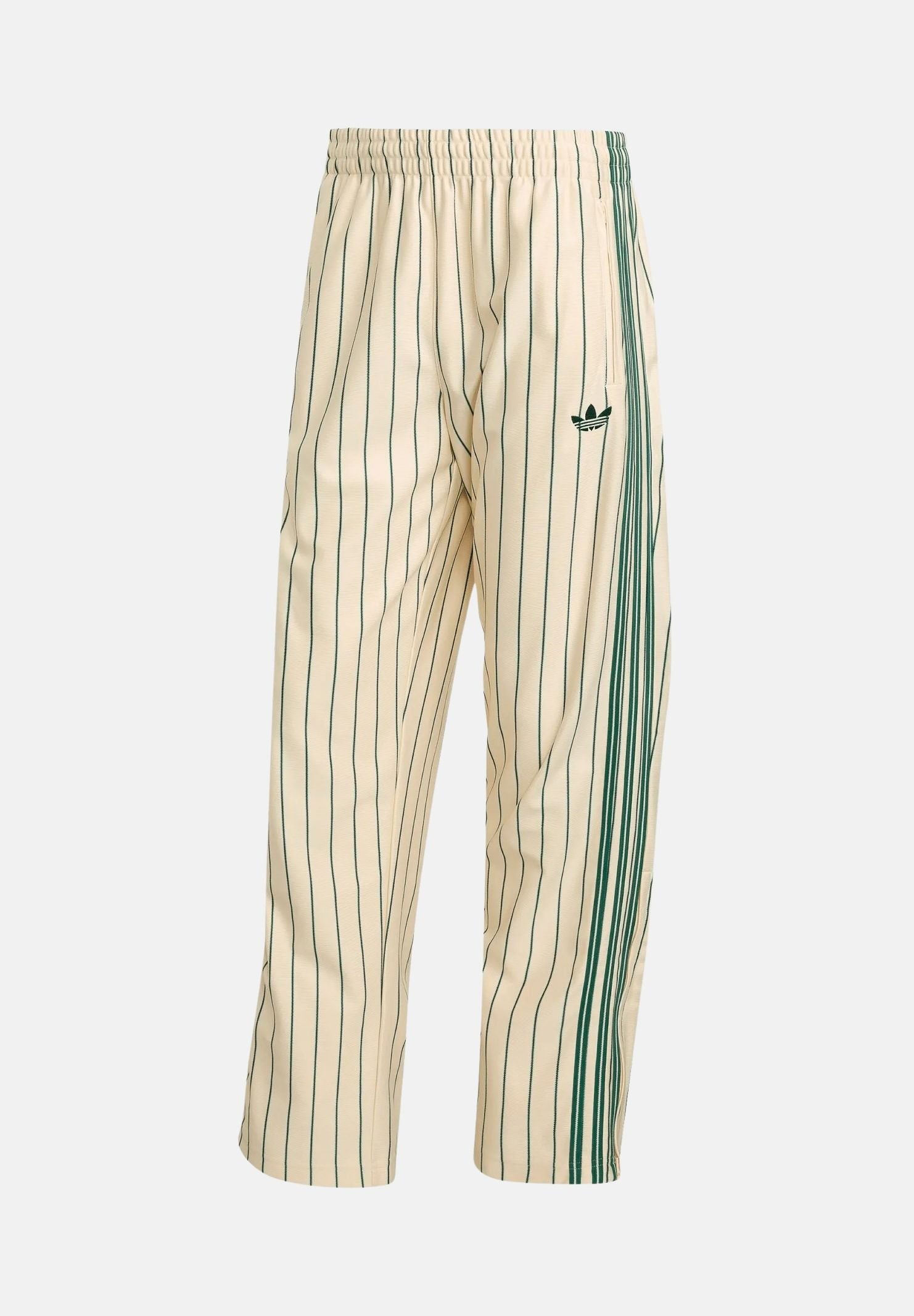 ADIDAS ORIGINALS Pantaloni FIREBIRD PINSTRIPES beige e verde da uomo con iconiche 3-Stripes laterali. KT4300 . ADIDAS ORIGINALS 