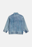 ADIDAS ORIGINALS Giubbotto sportivo effetto denim azzurro chiaro, da neonato KT4366 . ADIDAS ORIGINALS 