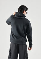 ADIDAS ORIGINALS Felpa con zip TREFOIL ESSENTIALS SPACER nera da uomo con cappuccio KT4620 . ADIDAS ORIGINALS 