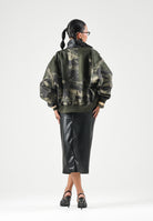 ADIDAS ORIGINALS Bomber-giacca EQT AOP BOMBER verde militare da donna con fantasia camouflage KT4701 . ADIDAS ORIGINALS 