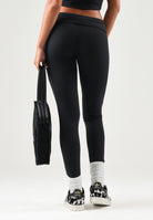 ADIDAS ORIGINALS Leggings nero da donna con design stampato e iconici dettagli sportivi a contrasto. KT4771 . ADIDAS ORIGINALS 