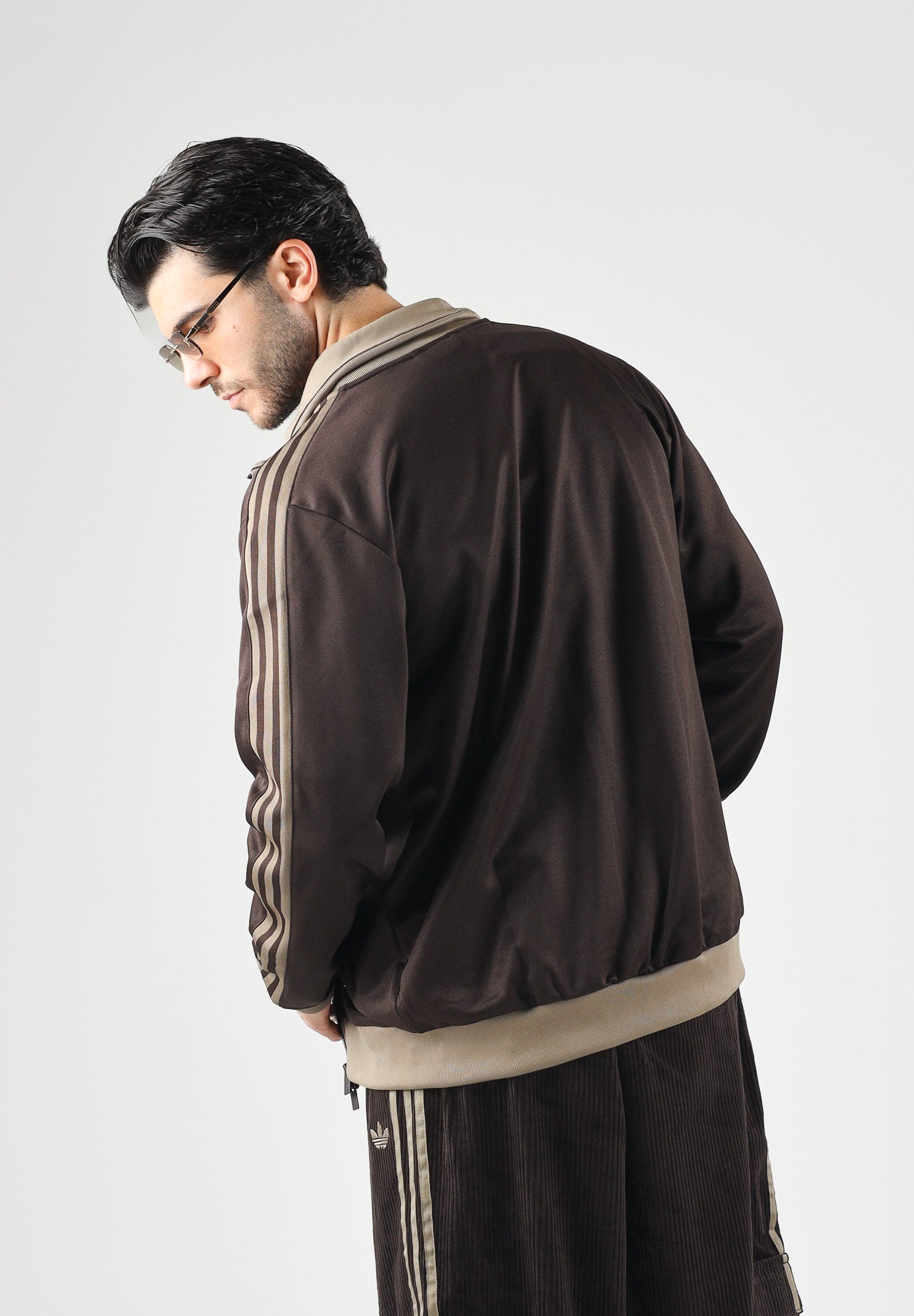 ADIDAS ORIGINALS Felpa con zip CLASSIC TRACK TOP Aurora Coffee marrone da uomo KT5042 . ADIDAS ORIGINALS 