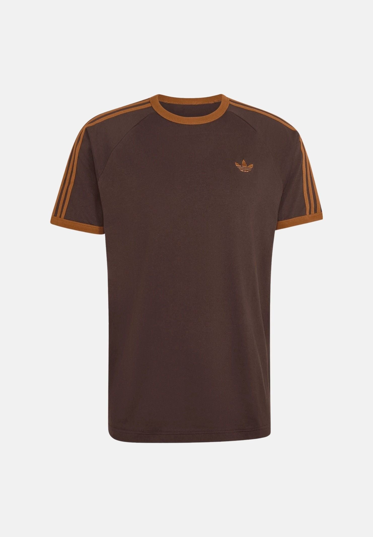 ADIDAS ORIGINALS T-shirt 3-STRIPES Aurora Coffee-bronzo da uomo con 3-stripes iconiche KT5054 . ADIDAS ORIGINALS 