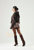 ADIDAS ORIGINALS Gonna WOVEN SKIRT colore Trace Brown, marrone, donna. KU0502 . ADIDAS ORIGINALS 