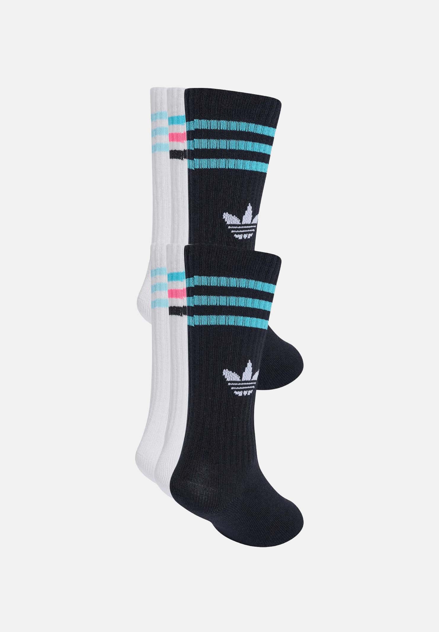 ADIDAS ORIGINALS Calze A 3 STRISCE CREW 6 PAIA per bambino e bambina KU2006 . ADIDAS ORIGINALS 