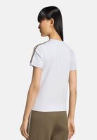 ADIDAS ORIGINALS T-shirt 3 STRIPES SLIM TEE Eropur Olys  lilla e verde  da donna KU8191 . ADIDAS ORIGINALS 