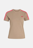 ADIDAS ORIGINALS T-shirt 3 STRIPES SLIM TEE Khaki Six-beige da donna KU8192 . ADIDAS ORIGINALS 