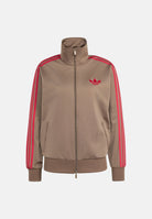 ADIDAS ORIGINALS Felpa con zip FIREBIRD TRACK TOP LOOSE Khaki power pink, marrone e rosa, da donna KU8196 . ADIDAS ORIGINALS 