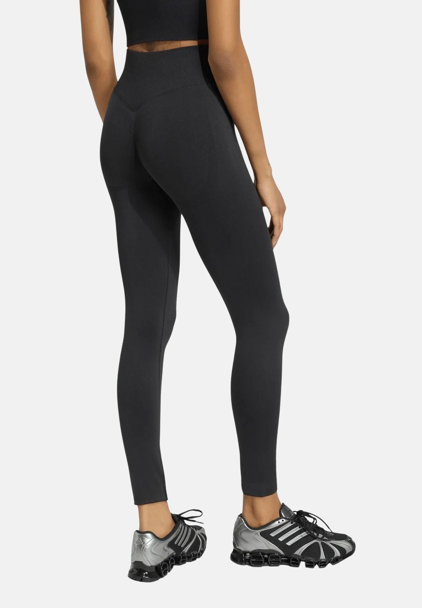 ADIDAS ORIGINALS Leggings W SEAMLESS nero da donna con vita alta e logo Trefoil. KU9745 . ADIDAS ORIGINALS 