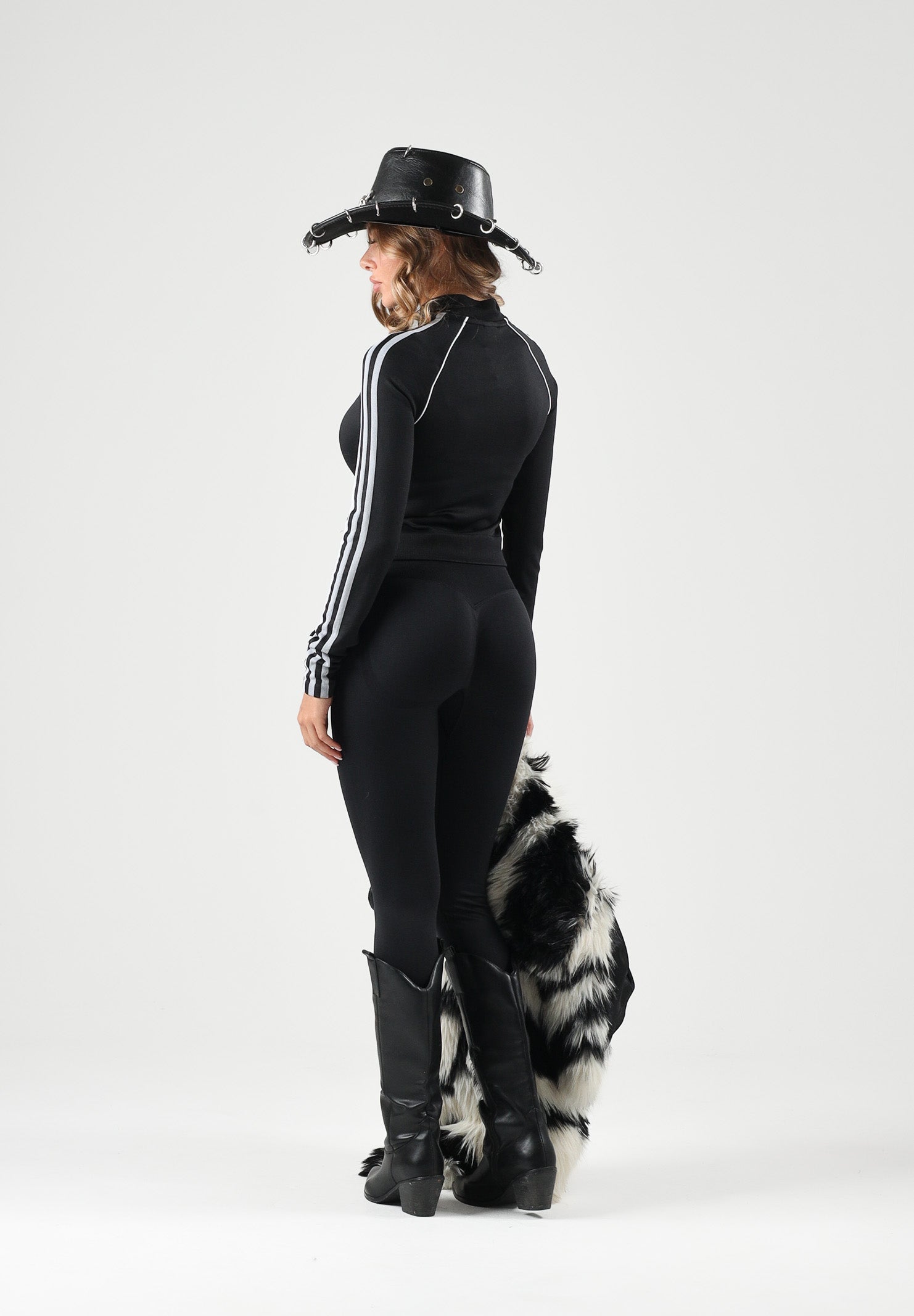 ADIDAS ORIGINALS Leggings W SEAMLESS nero da donna con vita alta e logo Trefoil. KU9745 . ADIDAS ORIGINALS 