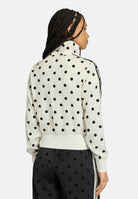 ADIDAS ORIGINALS Felpa con zip Satin Polka Dots TT panna e nera da donna KV1165 . ADIDAS ORIGINALS 