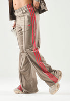 ADIDAS ORIGINALS Pantaloni FIREBIRD LOOSE power pink beige e rosa da donna con gamba ampia KV2233 . ADIDAS ORIGINALS 