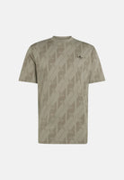 ADIDAS ORIGINALS T-shirt MONOGRAM silver-beige da uomo con fantasia monogram all-over. KV7268 . ADIDAS ORIGINALS 