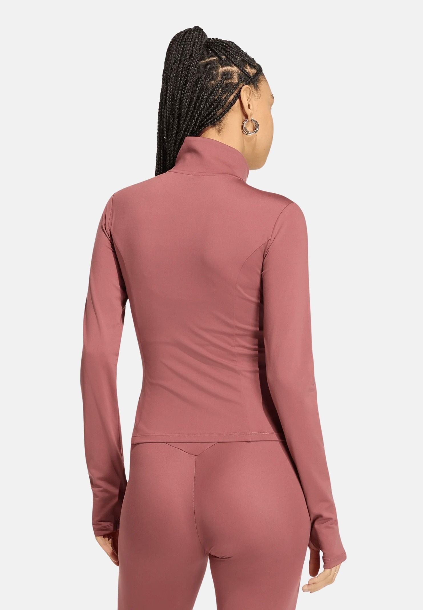ADIDAS ORIGINALS Felpa ESSENTIALS POLYESTER TRACK rosa antico da donna KV9161 . ADIDAS ORIGINALS 