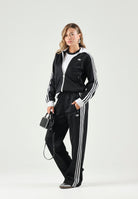 DIDAS ORIGINALS Felpa CLASSIC TRACK TOP nero da donna con iconiche 3-Stripes a contrasto KV9560 . ADIDAS ORIGINALS 