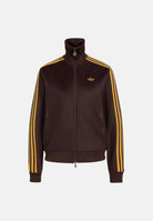 ADIDAS ORIGINALS Felpa FIREBIRD TRACK TOP Auburn marrone da donna con 3-Stripes a contrasto sulle maniche. KV9561 . ADIDAS ORIGINALS 