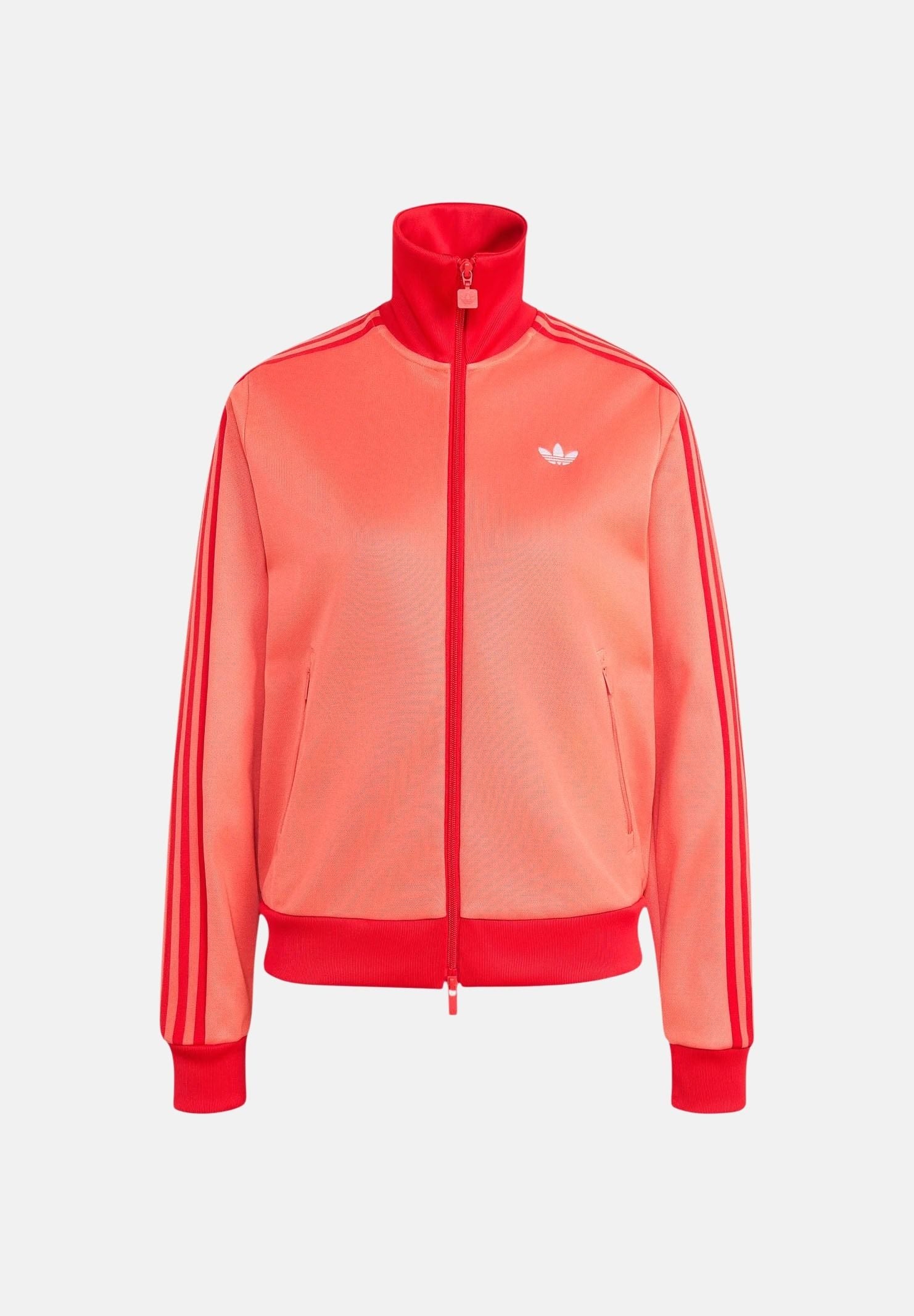 ADIDAS ORIGINALS Felpa BECKENBAUER con zip corallo/salmone da donna <BR/> KV9564 . ADIDAS ORIGINALS 