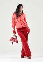 ADIDAS ORIGINALS Felpa BECKENBAUER con zip corallo/salmone da donna <BR/> KV9564 . ADIDAS ORIGINALS 