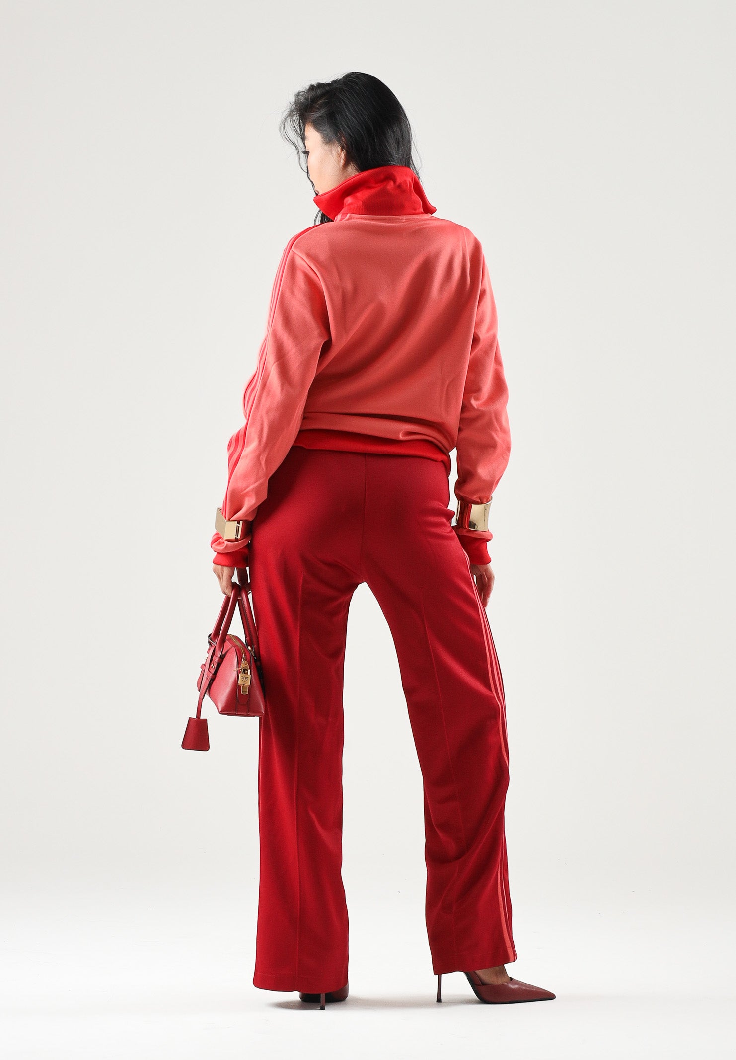 ADIDAS ORIGINALS Felpa BECKENBAUER con zip corallo/salmone da donna <BR/> KV9564 . ADIDAS ORIGINALS 