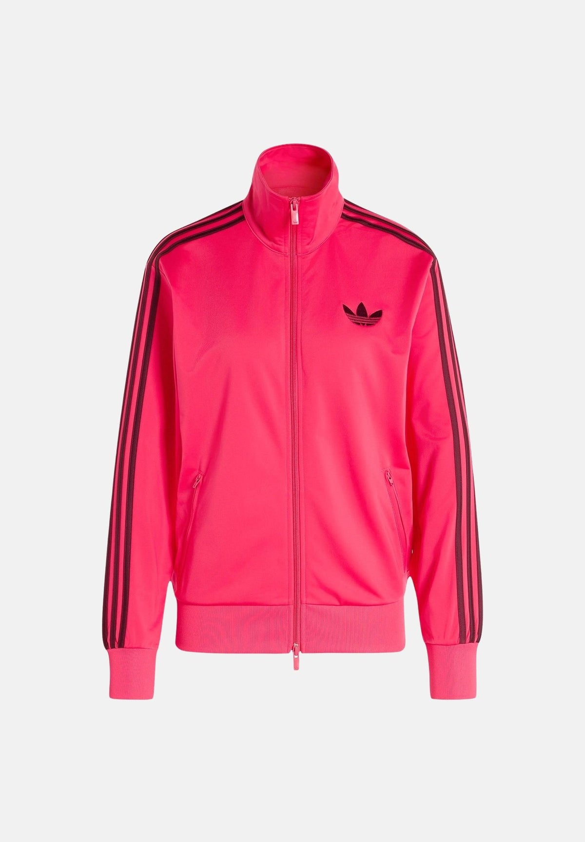 ADIDAS ORIGINALS Felpa con zip FIREBIRD TRACK TOP power pink rosa acceso da donna con logo trefoil KW0224 . ADIDAS ORIGINALS 