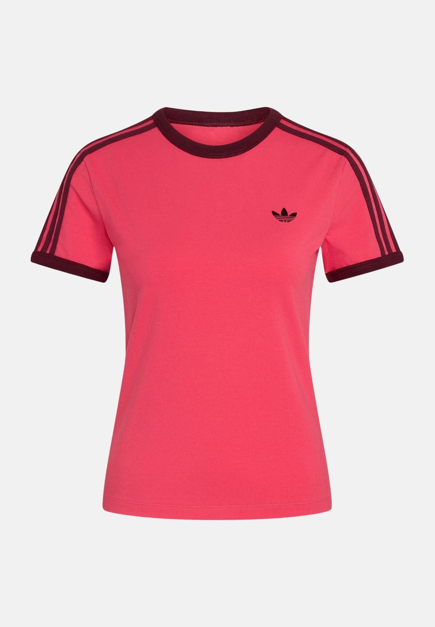 ADIDAS ORIGINALST-shirt 3-Stripes Vivid Red / Bordeaux rosso donna. KW0234 . ADIDAS ORIGINALS 