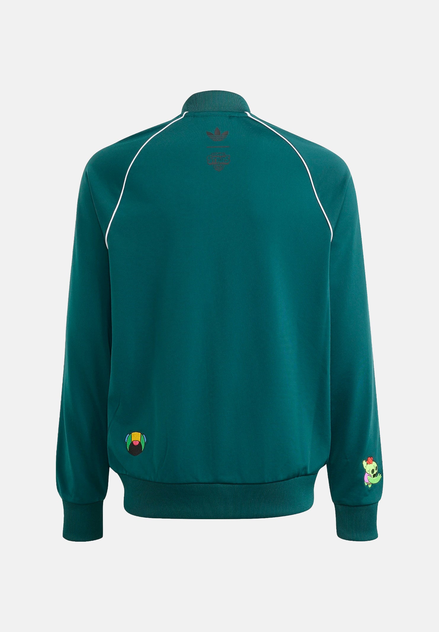 ADIDAS ORIGINALS felpa con zip Track Top verde rich green e bianco, colore basico verde, unisex bambino. KW0647 . ADIDAS ORIGINALS 