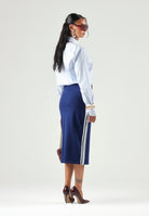 ADIDAS ORIGINALS Gonna KNITTED SKIRT Dark Blue, blu scuro da donna KW2586 . ADIDAS ORIGINALS 