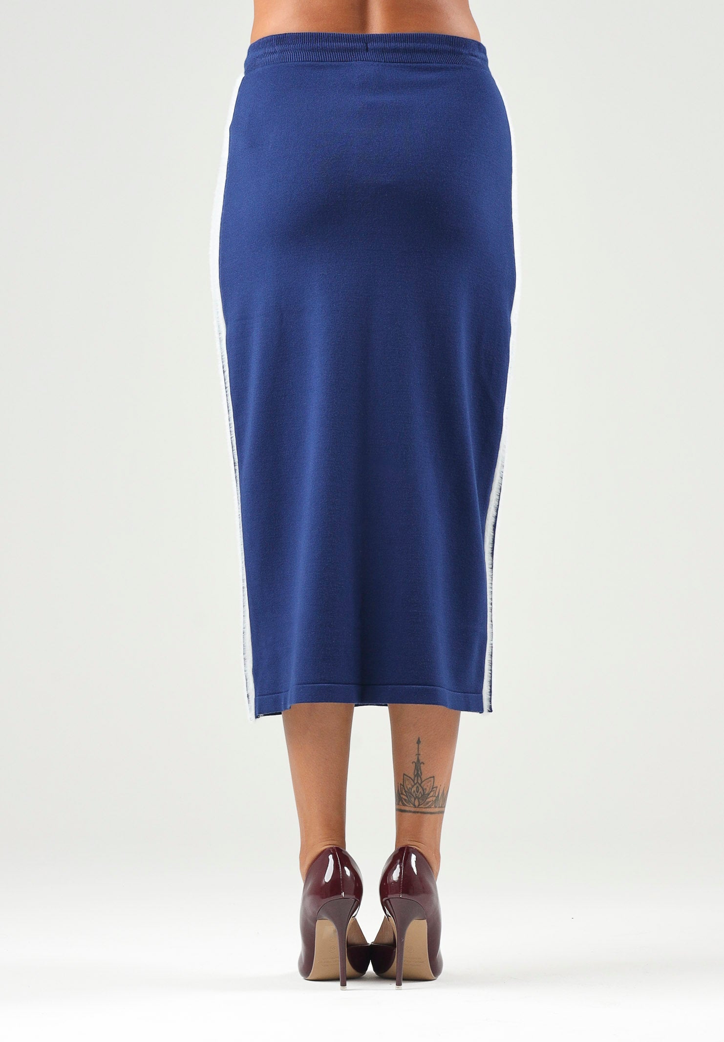 ADIDAS ORIGINALS Gonna KNITTED SKIRT Dark Blue, blu scuro da donna KW2586 . ADIDAS ORIGINALS 