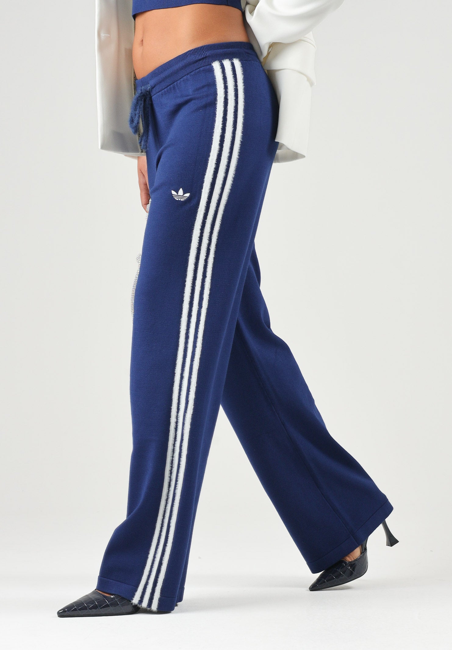 ADIDAS ORIGINALS Pantaloni KNIT FIREBIRD TRACK PANT dark blu da doonna con 3-stripes iconiche KW2605 . ADIDAS ORIGINALS 
