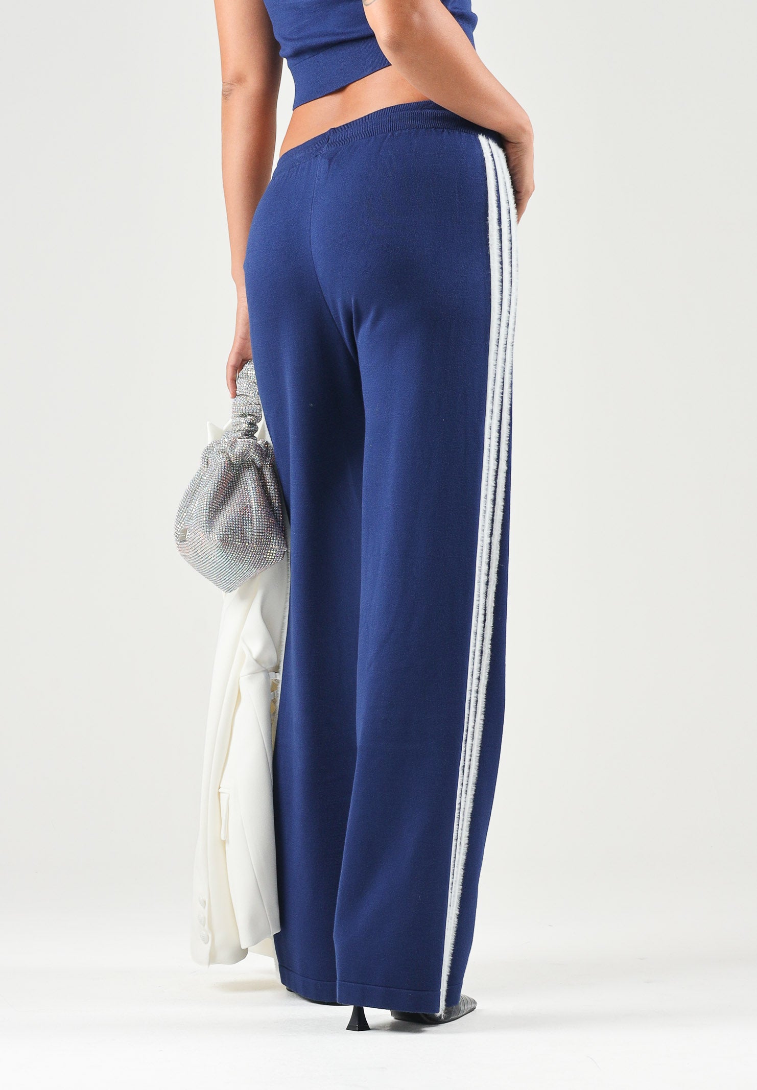 ADIDAS ORIGINALS Pantaloni KNIT FIREBIRD TRACK PANT dark blu da doonna con 3-stripes iconiche KW2605 . ADIDAS ORIGINALS 