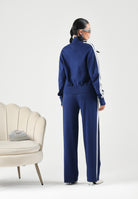 ADIDAS ORIGINALS Pantaloni KNIT FIREBIRD TRACK PANT dark blu da doonna con 3-stripes iconiche KW2605 . ADIDAS ORIGINALS 