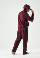 ADIDAS ORIGINALS Felpa TREFOIL ESSENTIAS HOODIE marron bordeaaux da uomo<BR/> KW5048 . ADIDAS ORIGINALS 