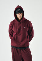ADIDAS ORIGINALS Felpa TREFOIL ESSENTIAS HOODIE marron bordeaaux da uomo<BR/> KW5048 . ADIDAS ORIGINALS 