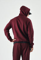 ADIDAS ORIGINALS Felpa TREFOIL ESSENTIAS HOODIE marron bordeaaux da uomo<BR/> KW5048 . ADIDAS ORIGINALS 