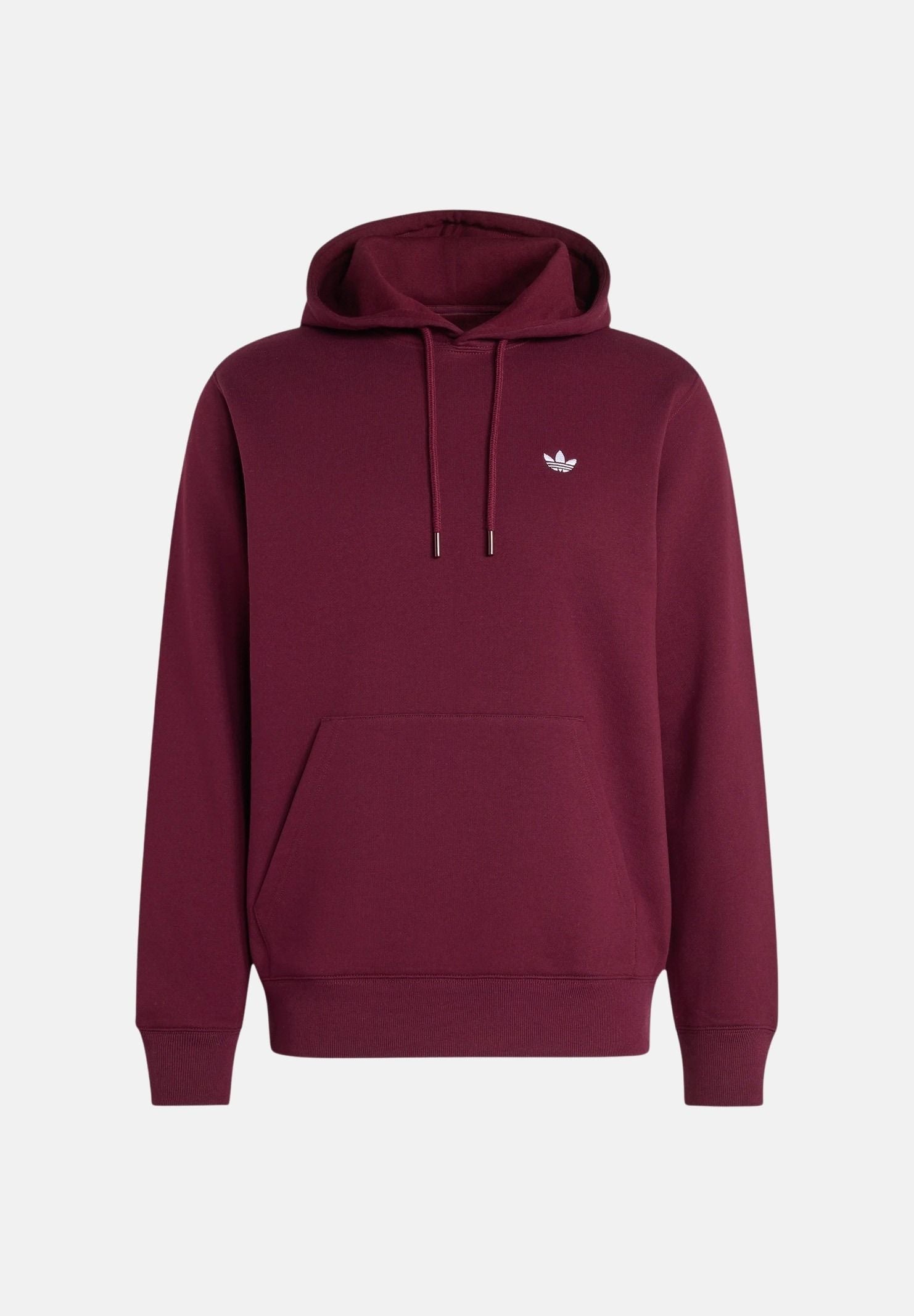 ADIDAS ORIGINALS Felpa TREFOIL ESSENTIAS HOODIE marron bordeaaux da uomo<BR/> KW5048 . ADIDAS ORIGINALS 