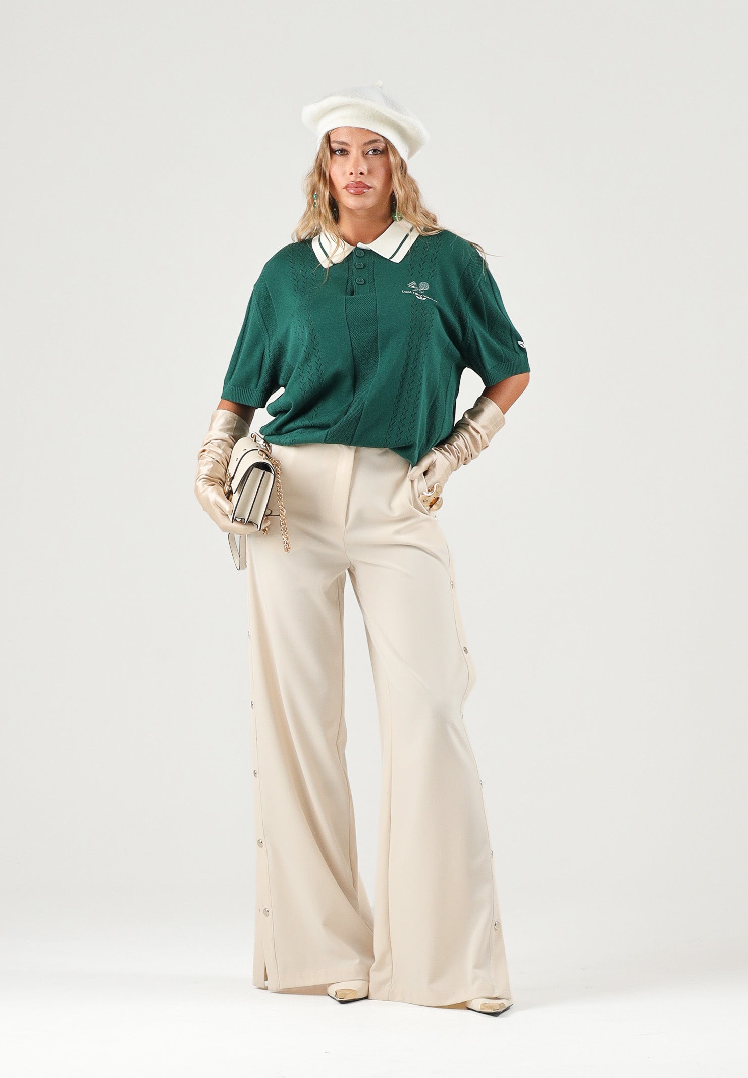 ADIDAS ORIGINALS Polo RUGBY KNIT verde per uomo e donna KW5681 . ADIDAS ORIGINALS 