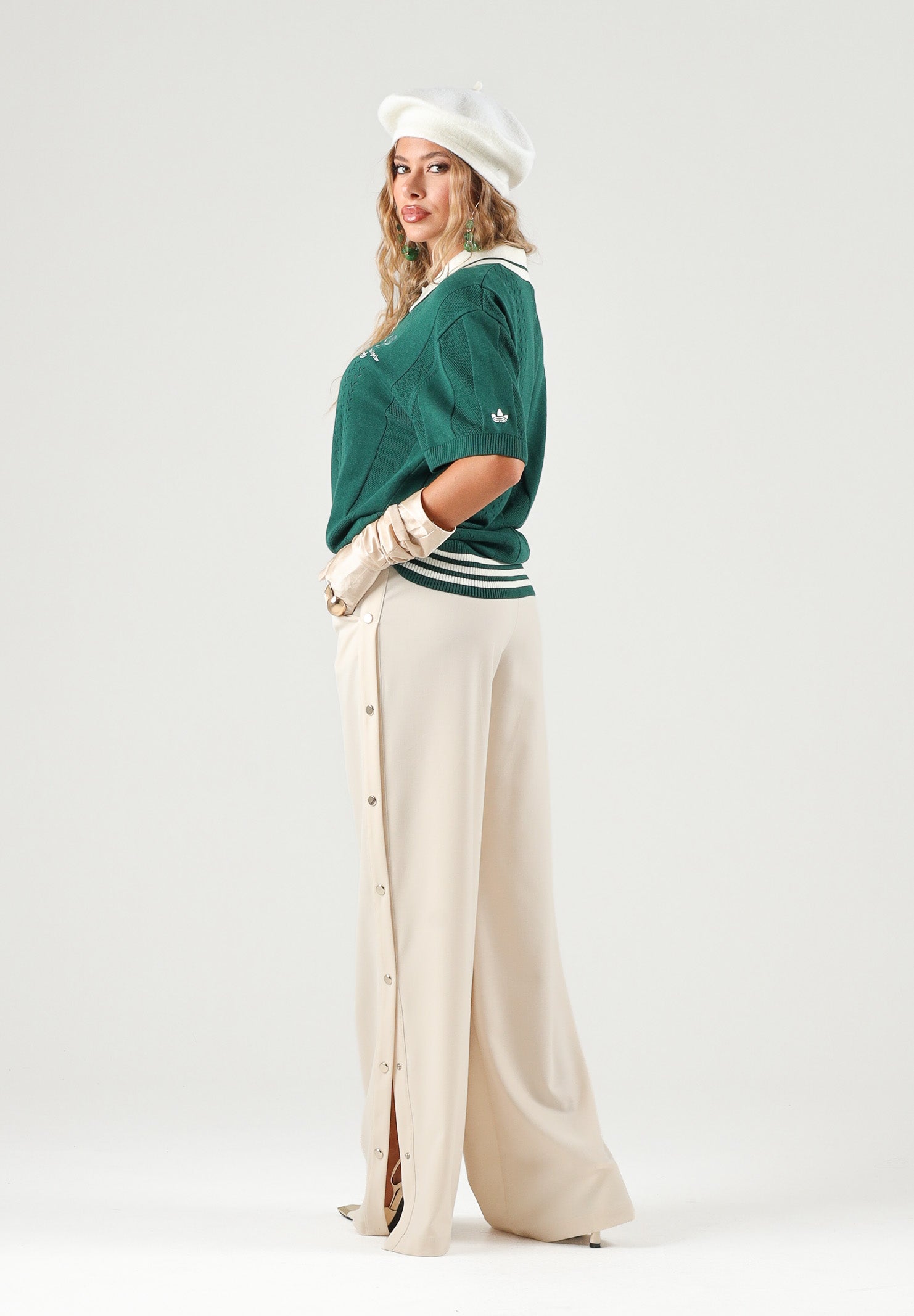 ADIDAS ORIGINALS Polo RUGBY KNIT verde per uomo e donna KW5681 . ADIDAS ORIGINALS 