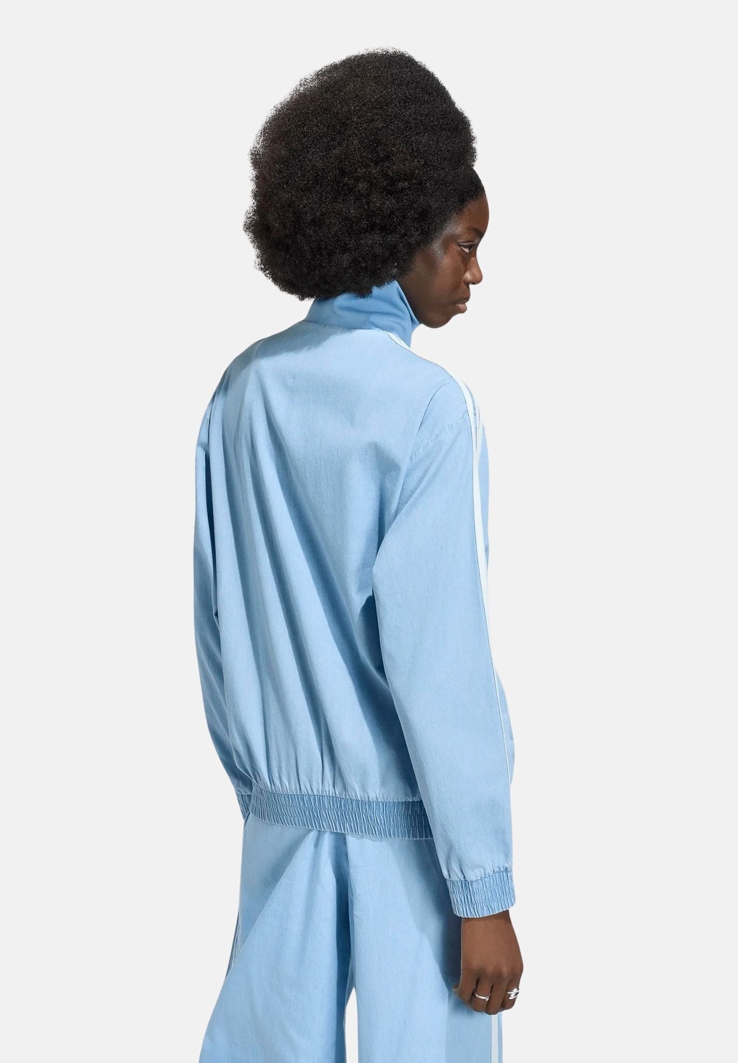ADIDAS ORIGINALS Giacca SUMMER GLOW LIGHT DENIM FIREBIRD in denim chiaro da donna KW8757 . ADIDAS ORIGINALS 