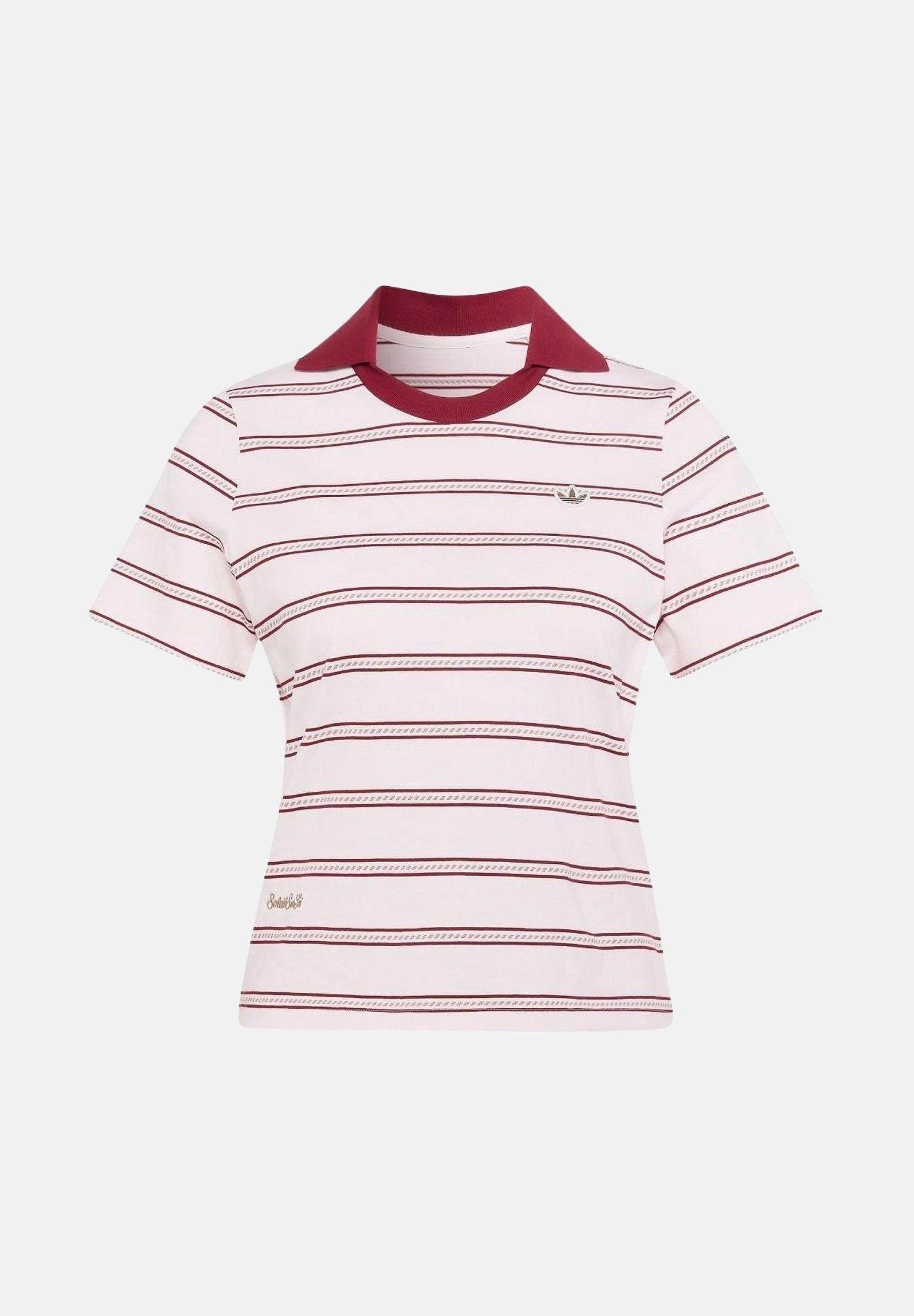 ADIDAS ORIGINALS Polo POLO RESORT S W2 distilled pink collegiate burgundy khaki six rosa, colore basico rosa, bordeaux  donna. KX0741 . ADIDAS ORIGINALS 