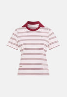 ADIDAS ORIGINALS Polo POLO RESORT S W2 distilled pink collegiate burgundy khaki six rosa, colore basico rosa, bordeaux  donna. KX0741 . ADIDAS ORIGINALS 