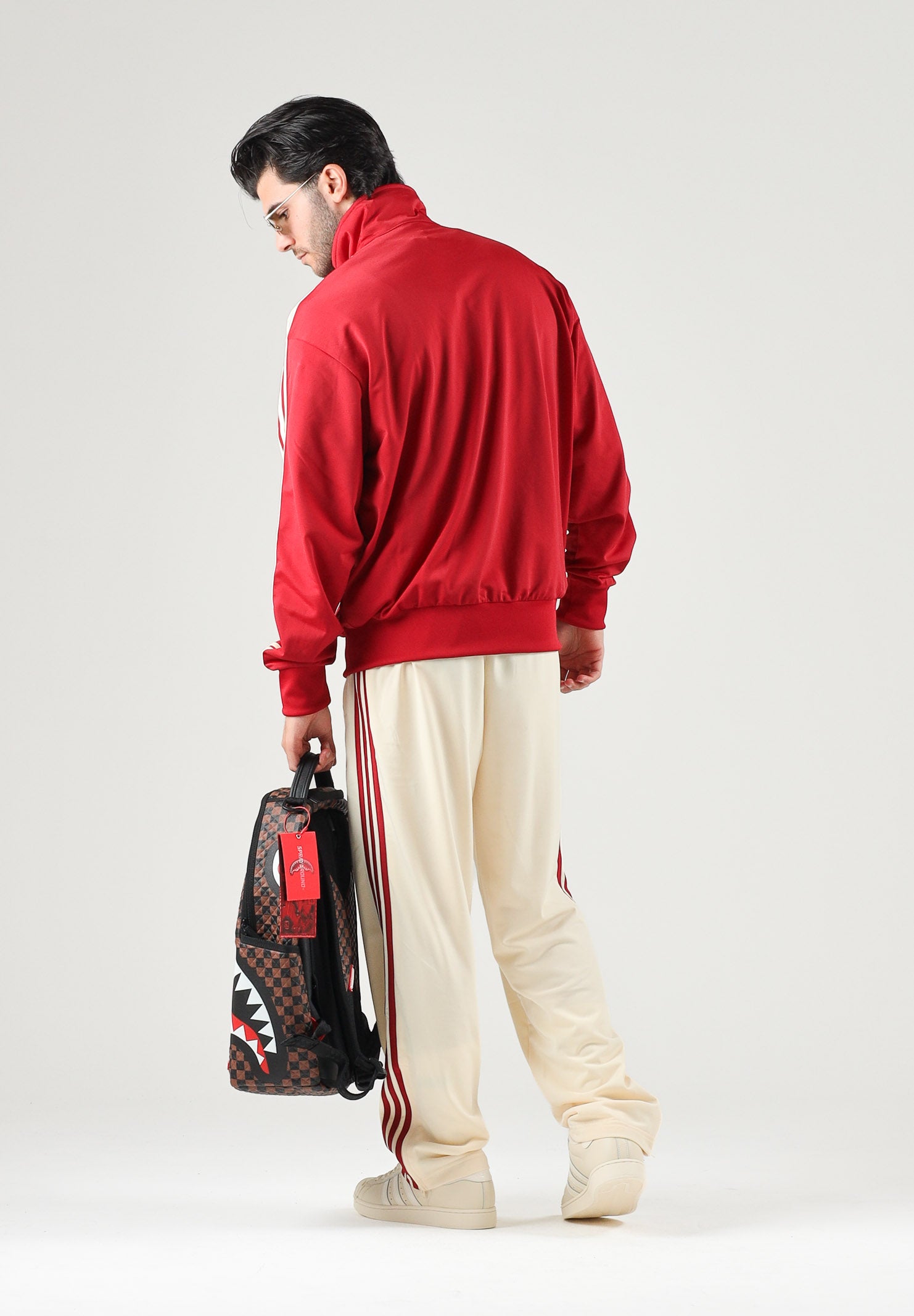 ADIDAS ORIGINALS Felpa con zip FIREBIRD TRACK victory red-rosso da uomo con iconiche 3-Stripes KX6921 . ADIDAS ORIGINALS 
