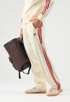 ADIDAS ORIGINALS Pantaloni PINSTRIPE FIREBIRD, colore warm vanilla, avorio-crema, per uomo e donna KX6924 . ADIDAS ORIGINALS 
